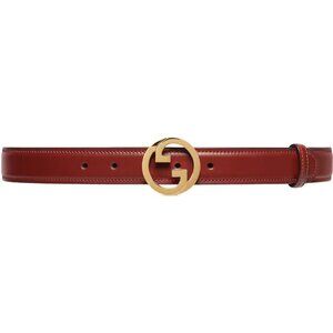 Gucci Women’s Ciny Lux Calfskin W30mm Belt Blondie Red 110cm 690557